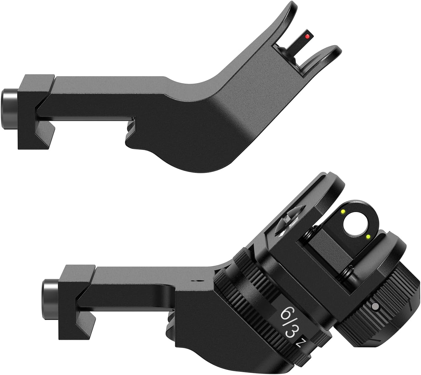 Feyachi 45 Degree Offset Iron Scopes Flip Up Fiber Optics BUIS Rapid Transition Backup Front and Rear Iron Scope Set feyachi Default Title Default Title-