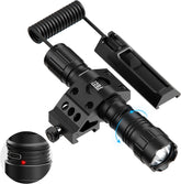 Feyachi 1500 Lumen LED Tactical Flashlight Rechargeable IPX7 Protection 4 Modes Weapon Light Picatinny Rail Flashlight Included with Pressure Switch(Picatinny-FL31)