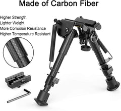 Feyachi RB5074 Carbon Fiber Bipod - Rifle Adjustable Mount