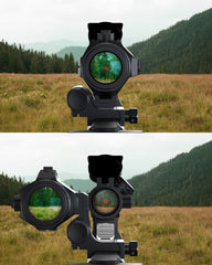Feyachi M40 3X Red Dot Magnifier with Flip to Side Mount, Focus Adjustment, Windage & Elevation Adjustable, 37/40MM Height