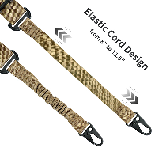 Feyachi L46 Two Points Rifle Sling with Large Metal Hook Adjustable Length Gun Sling