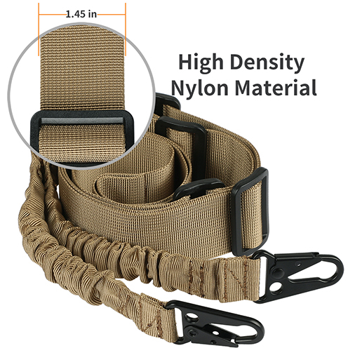 Feyachi L46 Two Points Rifle Sling with Large Metal Hook Adjustable Length Gun Sling