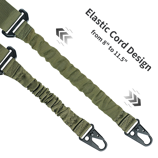 Feyachi L46 Two Points Rifle Sling with Large Metal Hook Adjustable Length Gun Sling