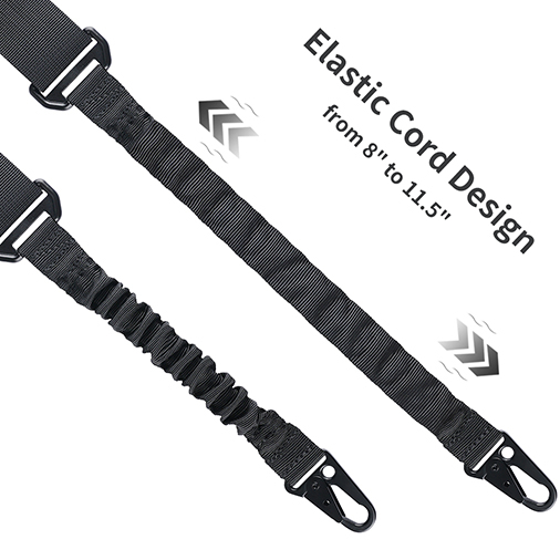 Feyachi L46 Two Points Rifle Sling with Large Metal Hook Adjustable Length Gun Sling