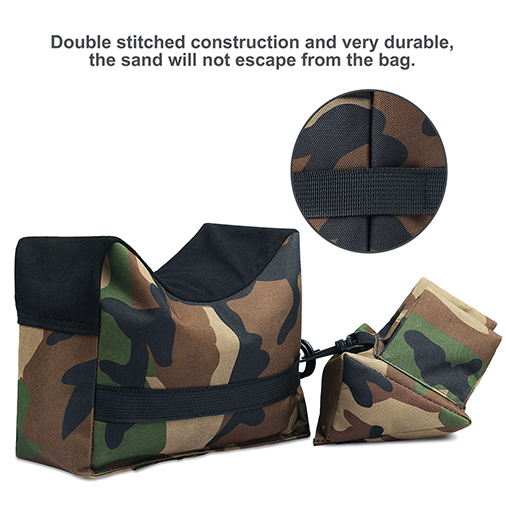 900D Oxford Outdoor Shooting Rest Bags Rest Front and Rear Support SandBag Stand Holders with 900 Denier Polyester Durable Construction and Water Resistance for Rifle Hunting- Unfilled-Camouflage