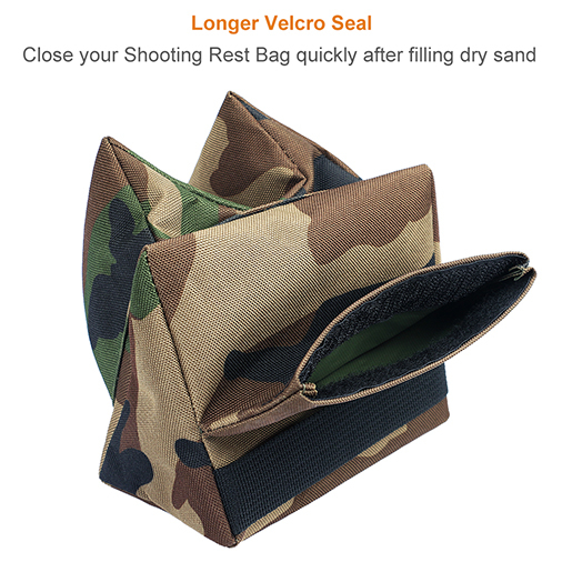 900D Oxford Outdoor Shooting Rest Bags Rest Front and Rear Support SandBag Stand Holders with 900 Denier Polyester Durable Construction and Water Resistance for Rifle Hunting- Unfilled-Camouflage