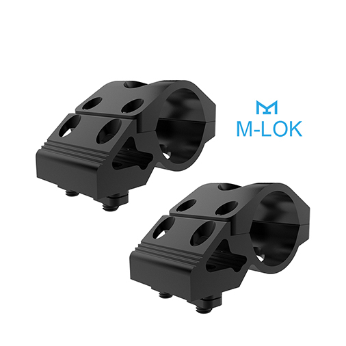 Feyachi M-Lok Offset Flashlight Mount Ring for 1 inch Diameter Flashlights 2 Pack