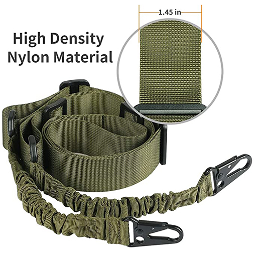 Feyachi L46 Two Points Rifle Sling with Mlok QD Sling Mount, Length Adjustable Gun Sling with Larger Metal Hooks