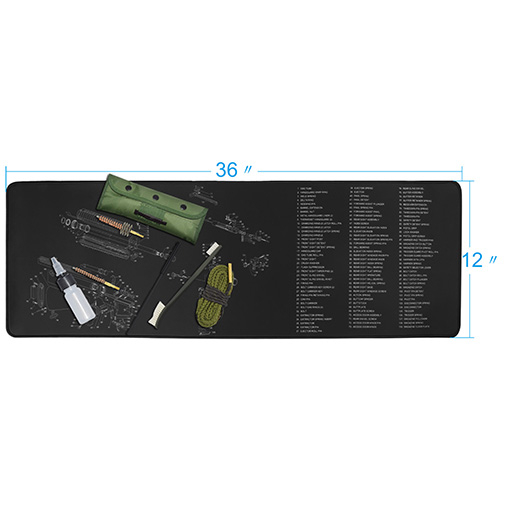 Cleaning Kit and Cleaning Supplies with Accessories and Tools Pouch 36x12 inches Extra Thick Protective Pad