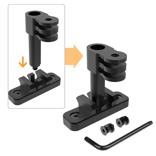 Keymod GoPro Mount, 2 in 1 Side Gun Rail Mount for GoPro and Keymod Picatinny Rail, 90 Degree Camera Mount for Keymod System