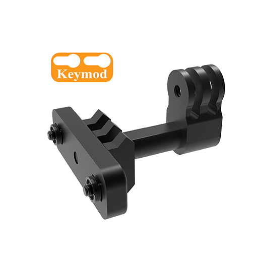 Keymod GoPro Mount, 2 in 1 Side Gun Rail Mount for GoPro and Keymod Picatinny Rail, 90 Degree Camera Mount for Keymod System