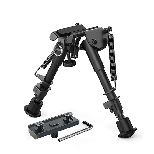 2 in 1 Bipod 6 Inch to 9 Inch Adjustable Rifle Bipod with MLOK Adapter