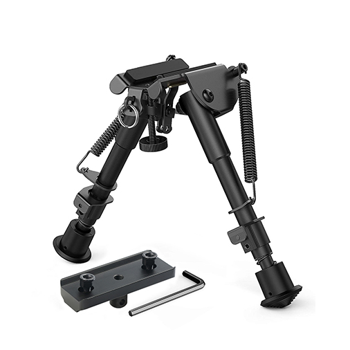 Carbon Fiber 6 inch- 9 inch Rifle Bipod with Keymod Adapter for Hunting and Shooting Carbon Bipod