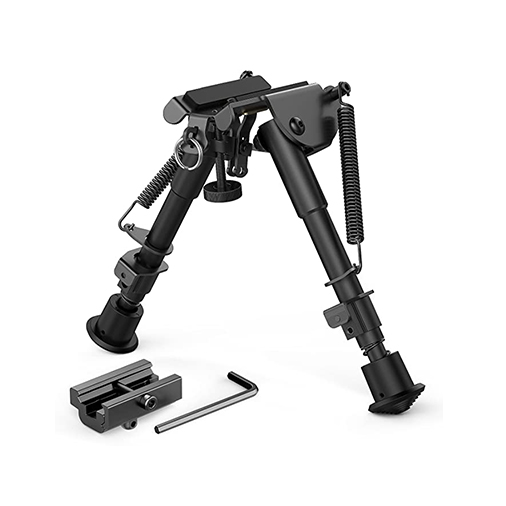 2 in 1 Bipod 6 Inch to 9 Inch Adjustable Height Rail Mount Adapter Included