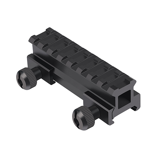 0.83inch Picatinny Riser Mount with See Through Hole for Scopes and Optics, 3.3'' long, 8 Slot