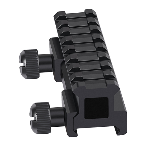 0.83inch Picatinny Riser Mount with See Through Hole for Scopes and Optics, 3.3'' long, 8 Slot