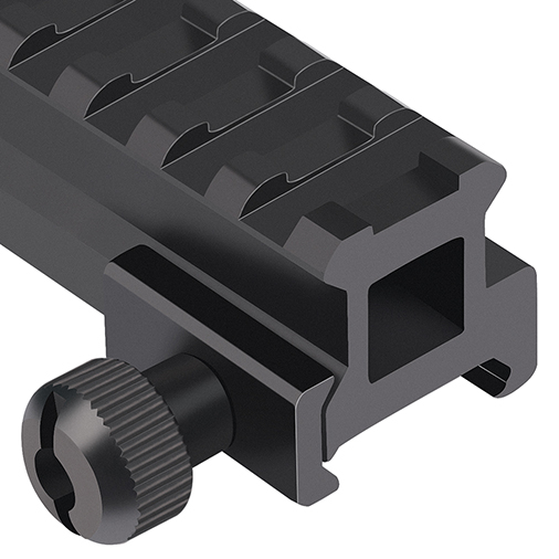 0.83inch Picatinny Riser Mount with See Through Hole for Scopes and Optics, 3.3'' long, 8 Slot