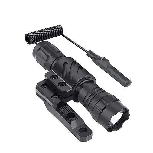 Feyachi FL14-MB Tactical Flashlight 1200 Lumen Matte Black LED Weapon Light with M-Lok Flashlight Mount and Pressure Switch Included