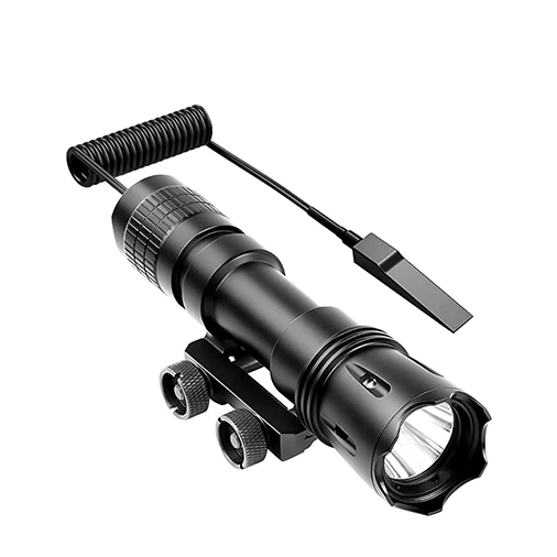 Feyachi WL15 1200 Lumen Professional Tactical Rail Mount Flashlight with Rechargeable 18650 Batteries and Remote Pressure Switch