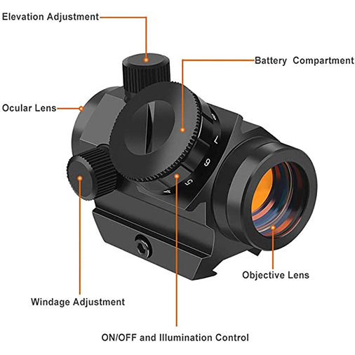 Feyachi RDS-25 Red Dot Sight 4 MOA Micro Red Dot Gun Sight Rifle Scope with 1 inch Riser Mount