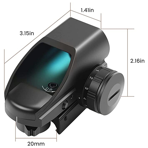 Feyachi RS-25 Reflex Sight with 4 Reticles Patterns Red Dot Sight Optical 20mm Pic Rail