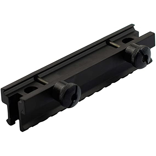 1" Picatinny Riser Mount w or See Through Hole for Scopes and Optics, 5.71" Long, 14 Slot，Black