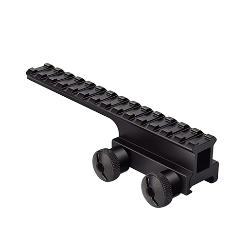 Riser Mount, Tactical High Profile Picatinny Weaver Rail Flat Top Mount Adaptor and Riser for Scopes and Optics, 0.94" H x 5.7" L, 14 Slots