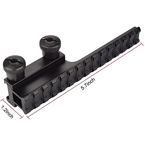 Riser Mount, Tactical High Profile Picatinny Weaver Rail Flat Top Mount Adaptor and Riser for Scopes and Optics, 0.94" H x 5.7" L, 14 Slots