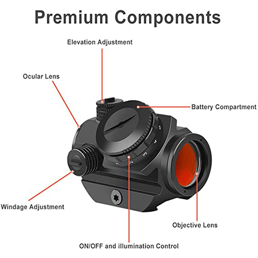 Feyachi RDS-22 Micro Red Dot Sight 2 MOA Compact Red Dot Scope