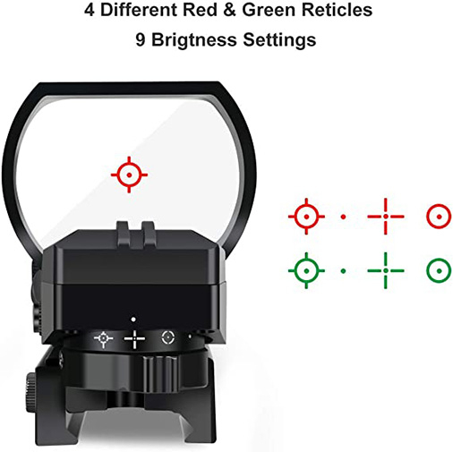 Feyachi Reflex Sight Red and Green Dot Gun Sight Scope