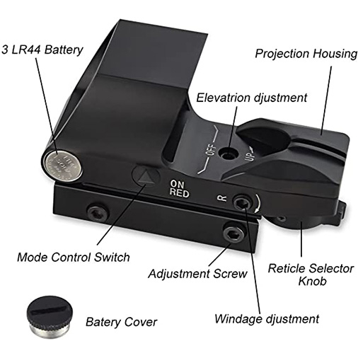 Feyachi Reflex Sight Red and Green Dot Gun Sight Scope