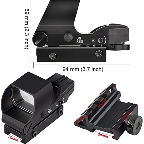 Feyachi Reflex Sight Red and Green Dot Gun Sight Scope