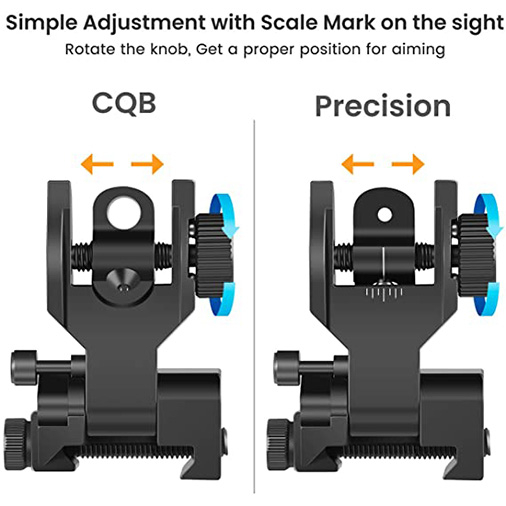 Feyachi Flip Up Rear Front and Iron Sights 