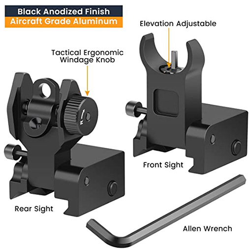 Feyachi Flip Up Rear Front and Iron Sights 