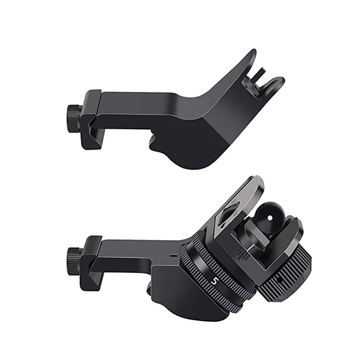 Feyachi 45 Degree Front and Rear Backup Iron Sights - Rapid Transition Picatinny Rail Mounted