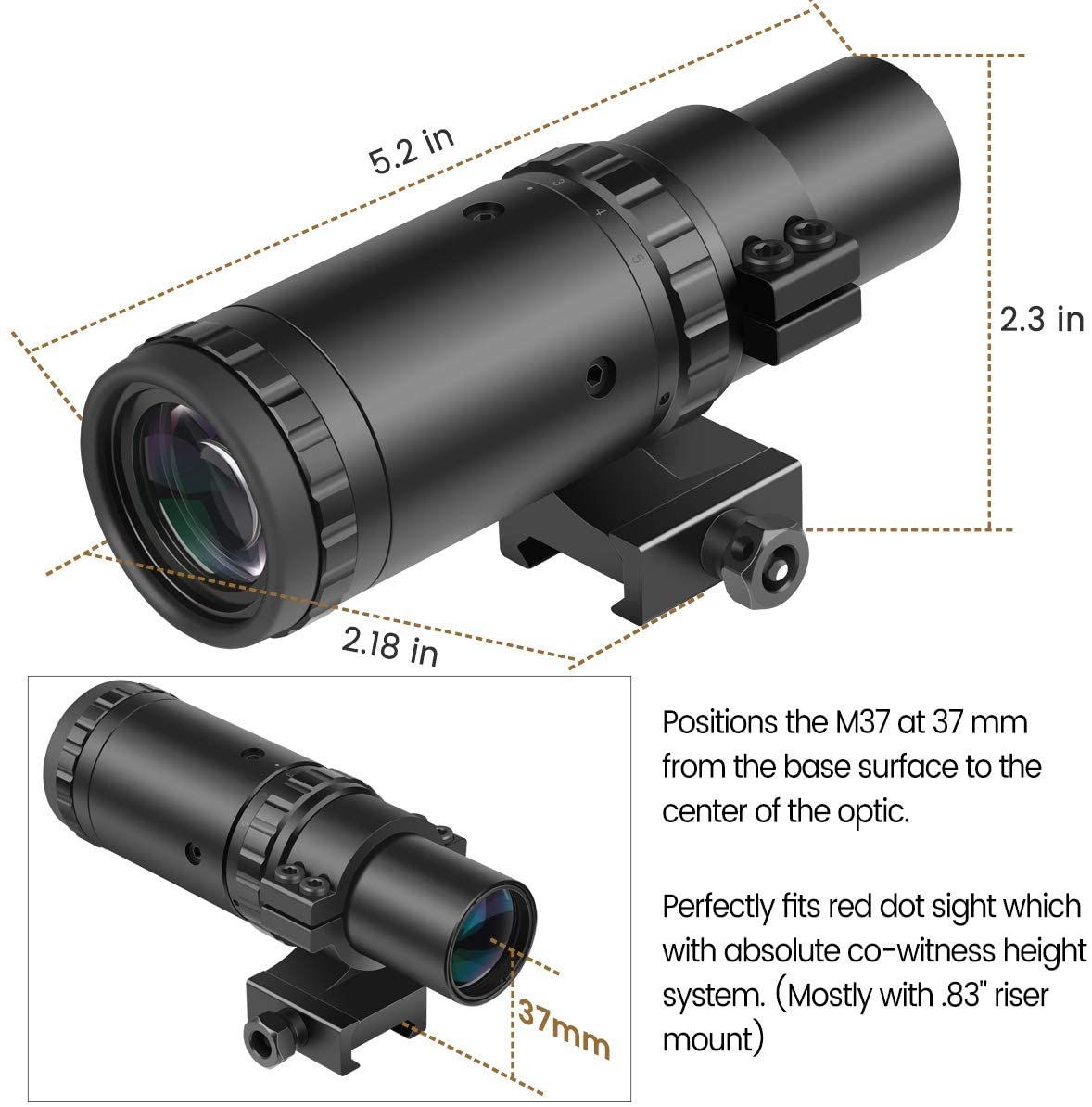 Feyachi Red Dot Sight Optics Magnifier