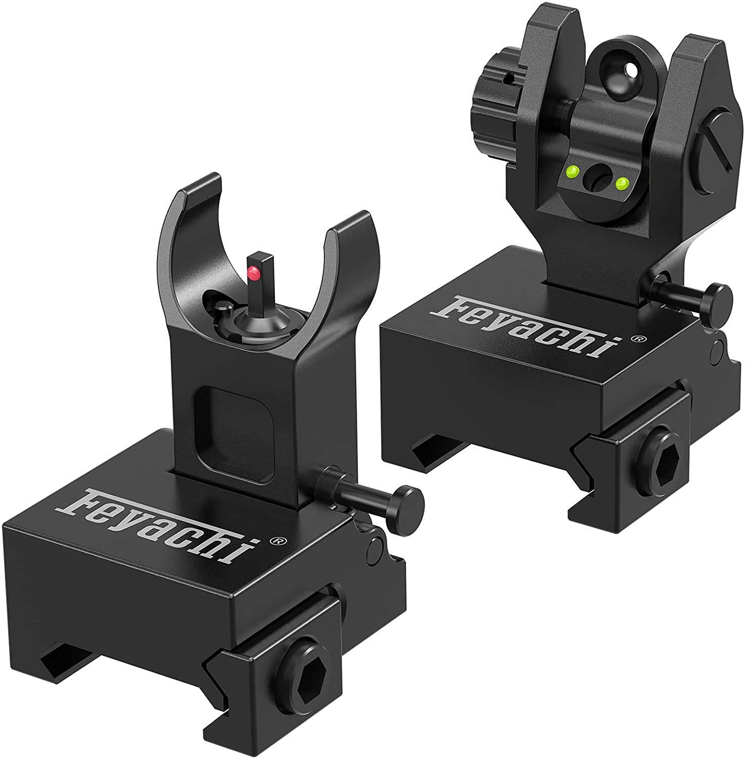 Feyachi S27 Fiber Optic Iron Sights Flip Up Front and Rear Sights