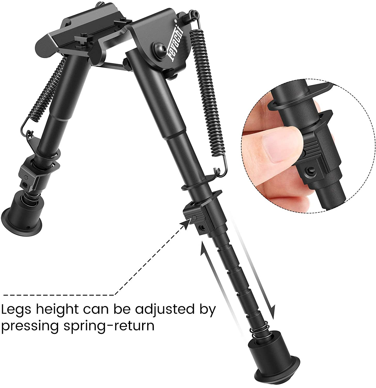 Feyachi B13 Mlok Bipod 6-9 Inch Lightweight Rifle Bipod Directly Attach to Mlok System for Hunting and Shooting