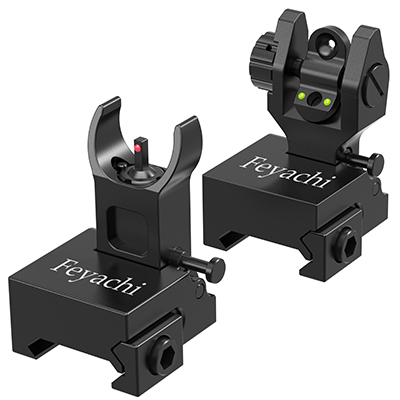 Feyachi S27 Fiber Optic Iron Sights Flip Up Front and Rear Sights