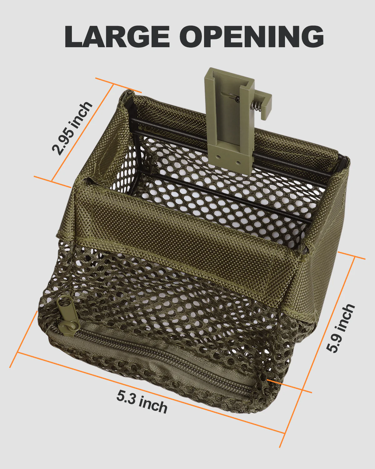 Feyachi SC80 Sand Brass Catcher for AR15 Thickened Nylon Cartridge Casing Shell Catcher Net with Quick Release Zipper, Picatinny Rail Mount