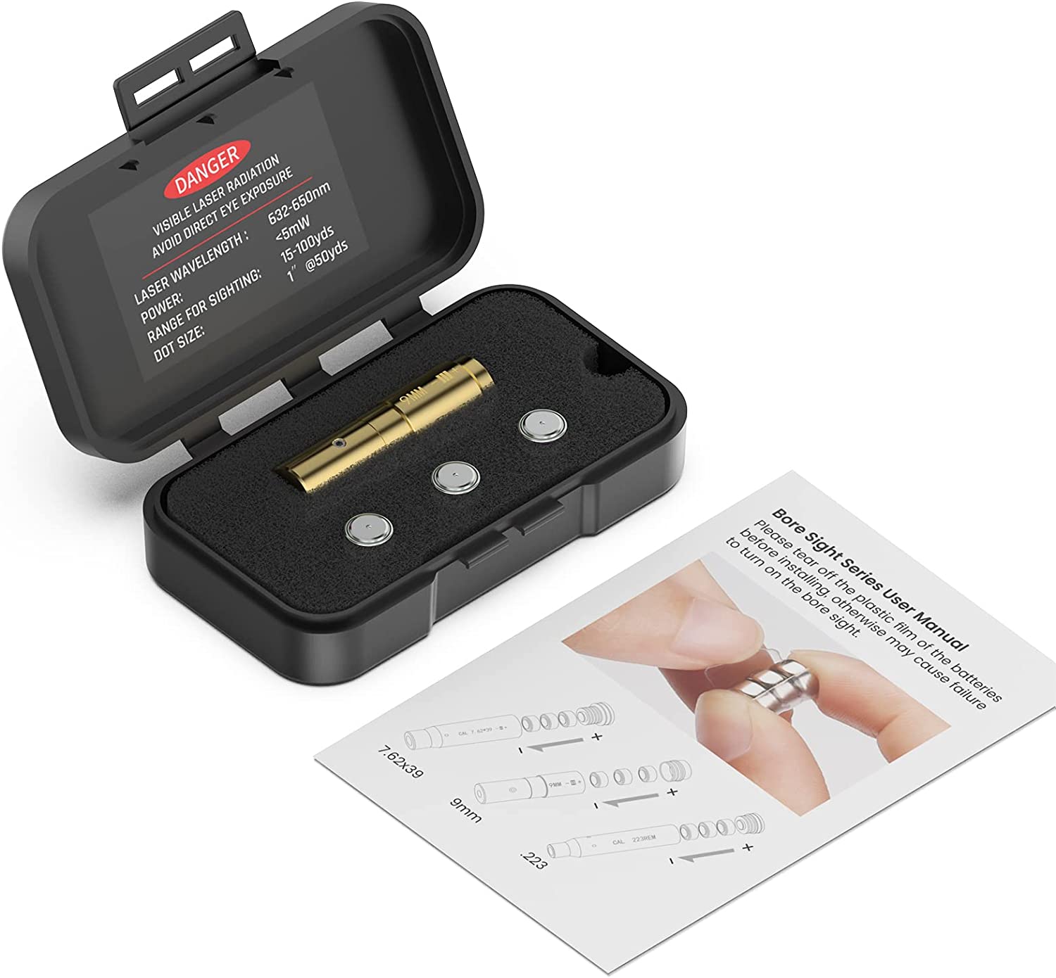 Feyachi BS50 Laser Bore Sight - 9mm Red Laser