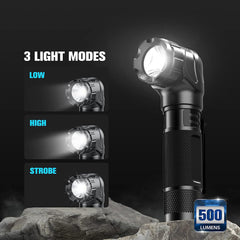 Feyachi FL46 Right Angle Flashlight - Waterproof Tactical Torch