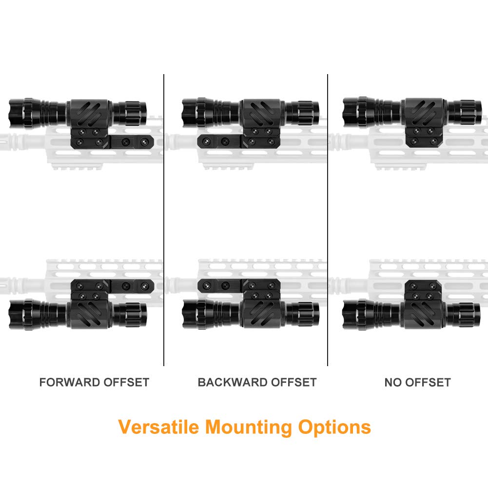 Feyachi FR87 Offset Flashlight Ring Mount - Mlok Compatible