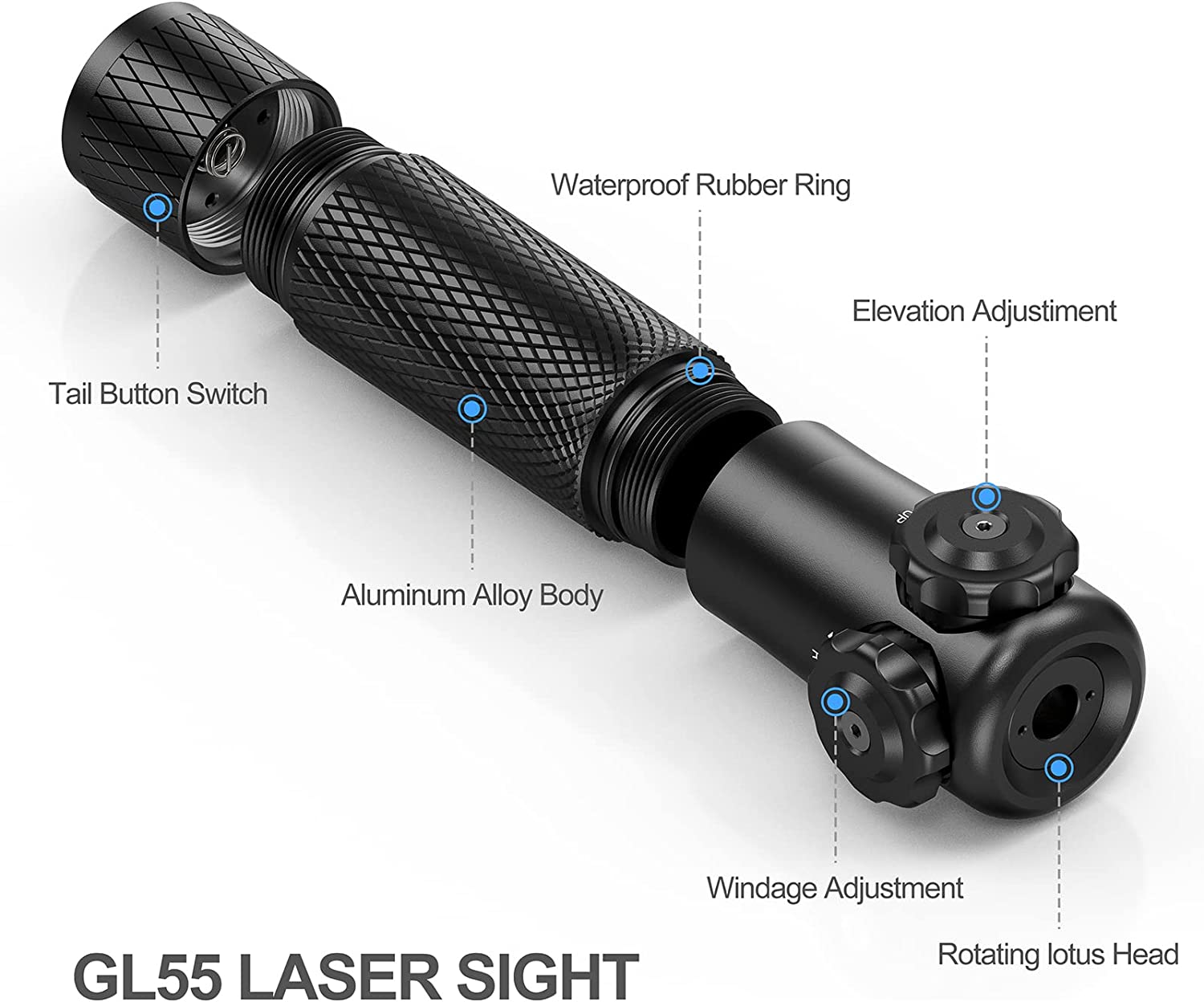 Feyachi GL55 Red laser Sight Rifle Scope - 20mm Picatinny Mount