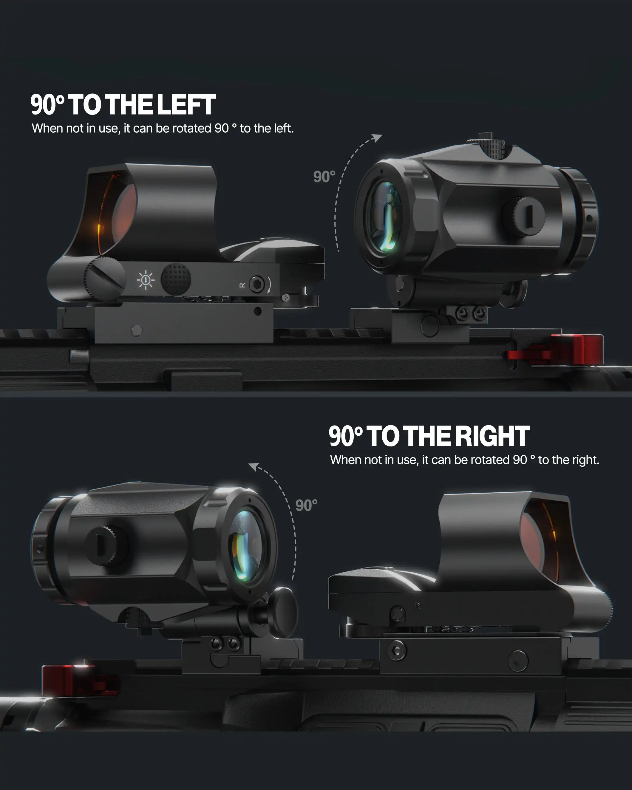 Feyachi M40&RS-30 Red Dot & Magnifier Combo - Reflex Sight Kit