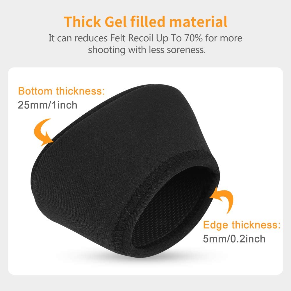 Feyachi Recoil Pad – Slip-On Gel Recoil Demper Voor Geweer & Jachtgeweer, Vermindert Terugslag Tot 70%