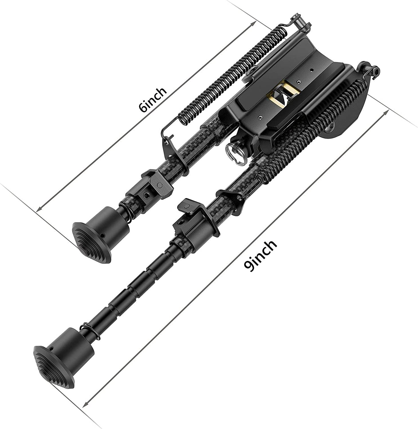 Feyachi RB5074 Carbon Fiber Bipod - Rifle Adjustable Mount