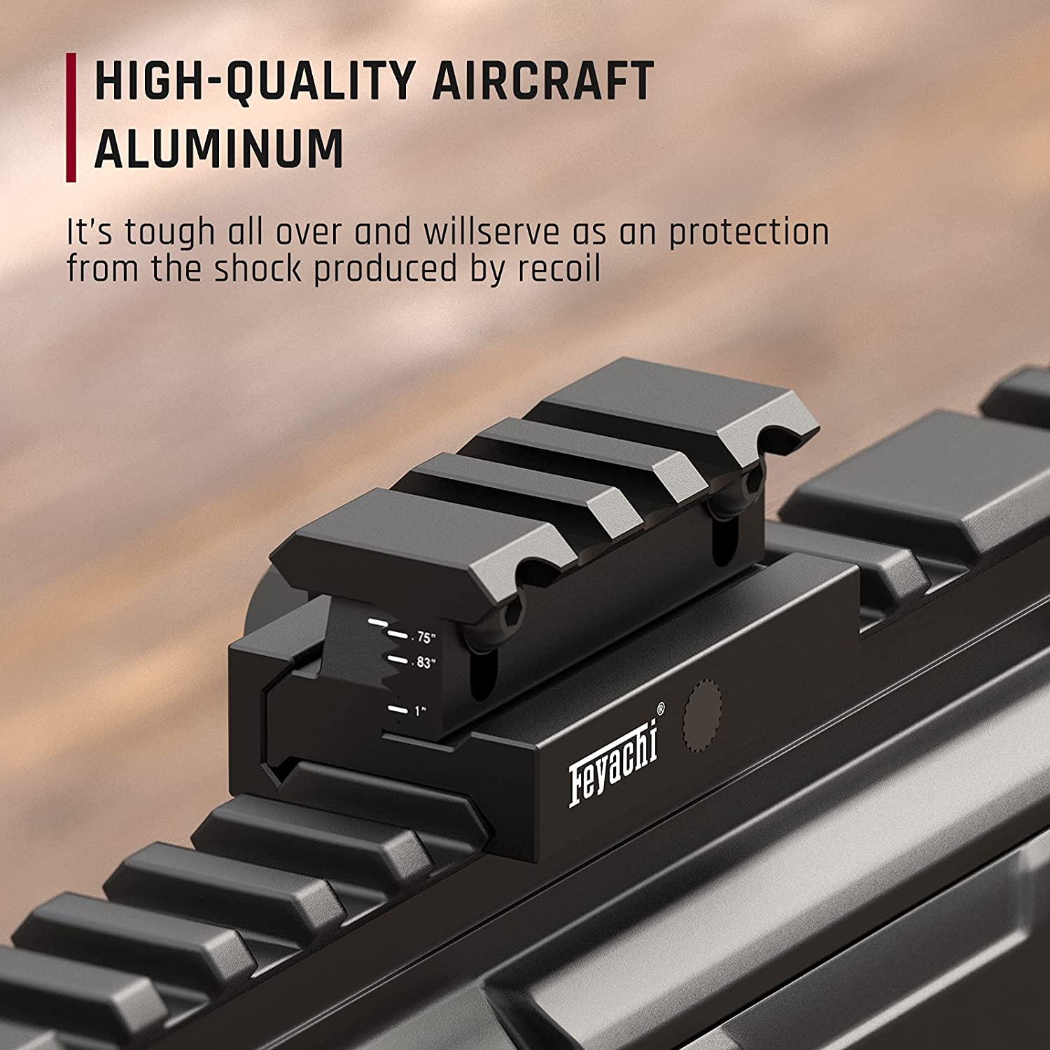 Feyachi RM10 Picatinny Riser Mount - 3 Slot Optic Riser