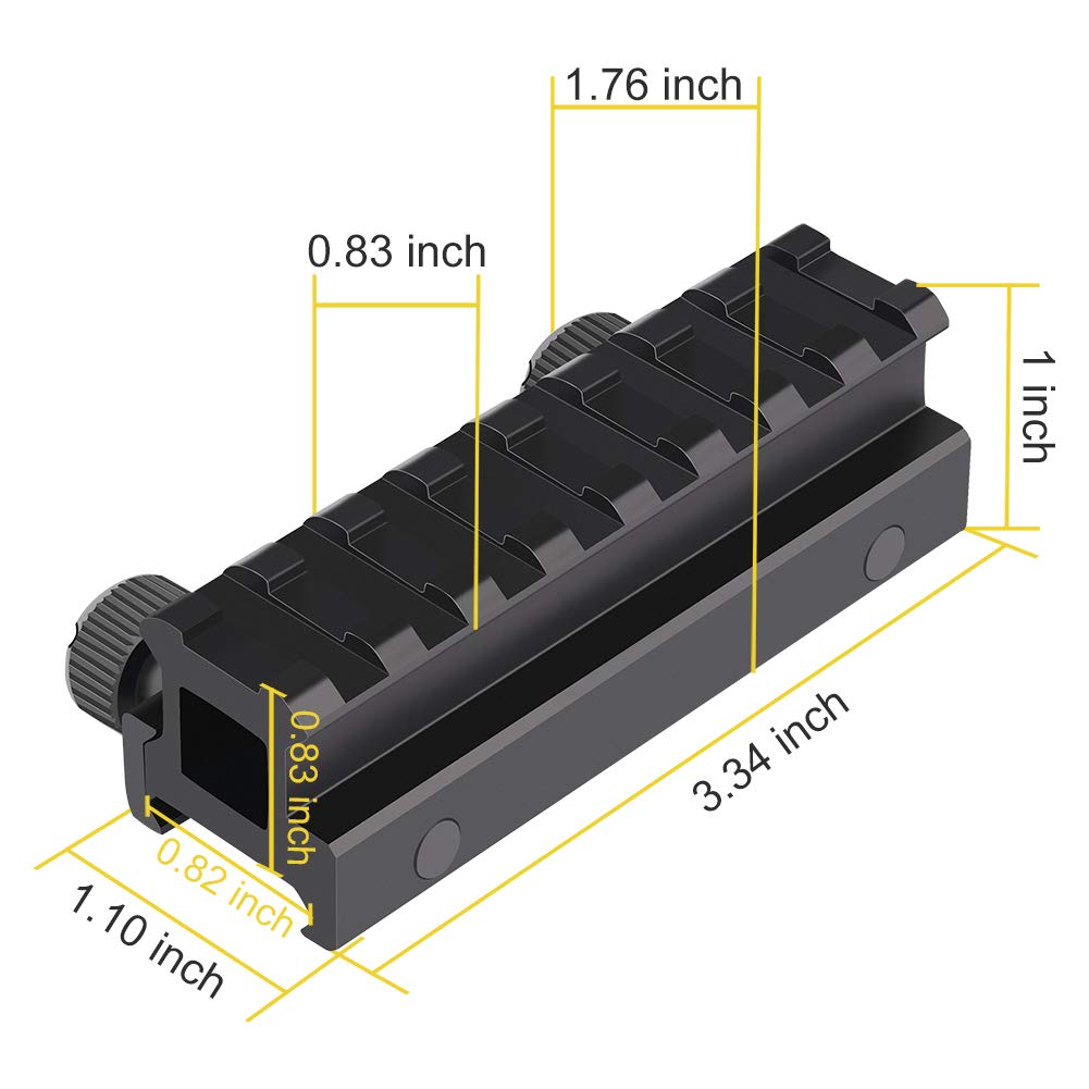 Feyachi Riser Feyachi RM62 Picatinny Riser Mount - With See Through Hole – feyachi