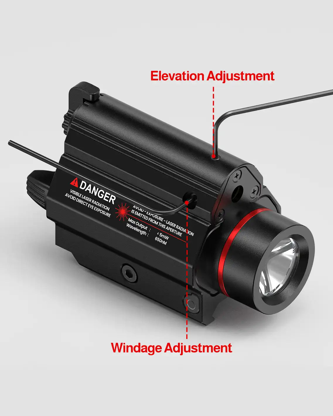Feyachi LF-69 Laser Weapon Light Combo - 1000 Lumen for Pistol